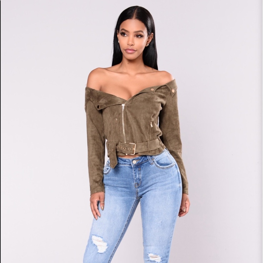 Suede Sway Jacket - Olive